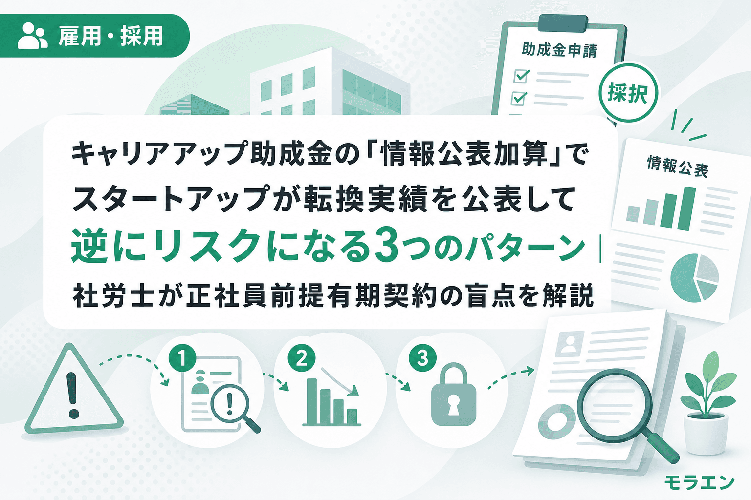 キャリアアップ助成金の「情報公表加算」でスタートアップが転換実績を公表して逆にリスクになる3つのパターン|社労士が正社員前提有期契約の盲点を解説