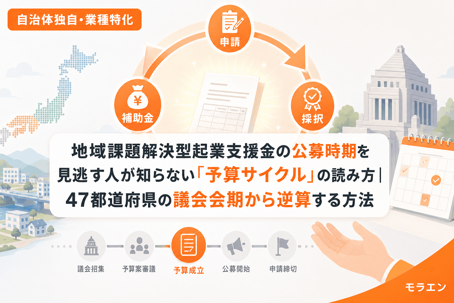 地域課題解決型起業支援金の公募時期を見逃す人が知らない「予算サイクル」の読み方|47都道府県の議会会期から逆算する方法