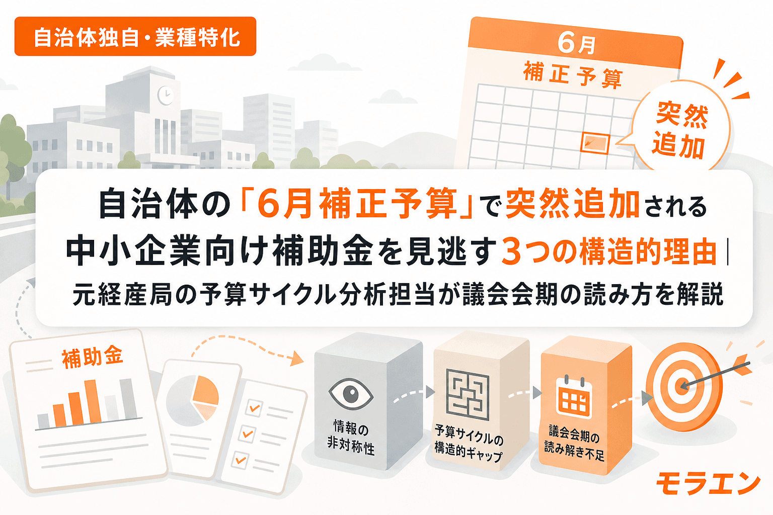 自治体の「6月補正予算」で突然追加される中小企業向け補助金を見逃す3つの構造的理由|元経産局の予算サイクル分析担当が議会会期の読み方を解説