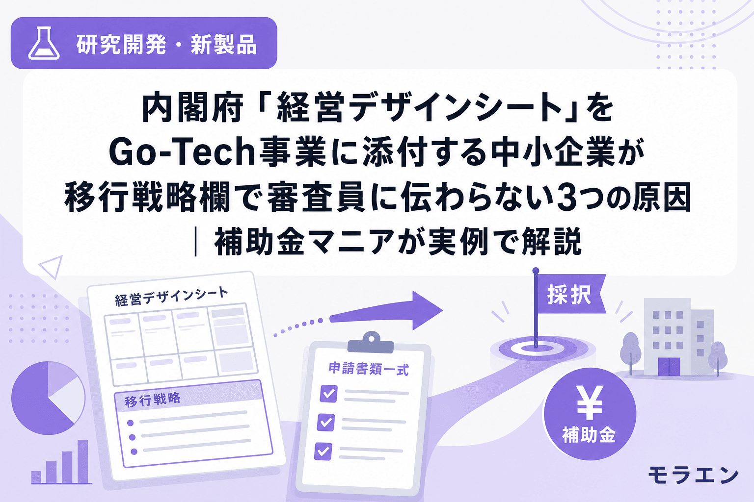 内閣府「経営デザインシート」をGo-Tech事業に添付する中小企業が移行戦略欄で審査員に伝わらない3つの原因|補助金マニアが実例で解説