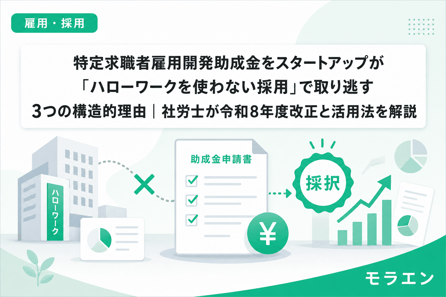 特定求職者雇用開発助成金をスタートアップが「ハローワークを使わない採用」で取り逃す3つの構造的理由|社労士が令和8年度改正と活用法を解説
